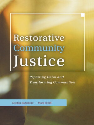 cover image of Restorative Community Justice